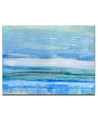 Ready2HangArt 'Eastern Shores' Abstract Ocean Canvas Wall Art, 20x30"