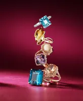 Effy Amethyst (5-3/4 ct. t.w.) and Diamond (1/5 Clover Ring 14k Rose Gold