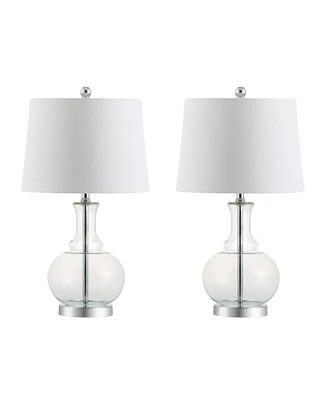 Jonathan Y Lavelle Glass Led Table Lamp, Set Of 2