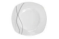 Lorren Home Trends Porcelain 20 Piece Square Dinnerware Set Service for 4
