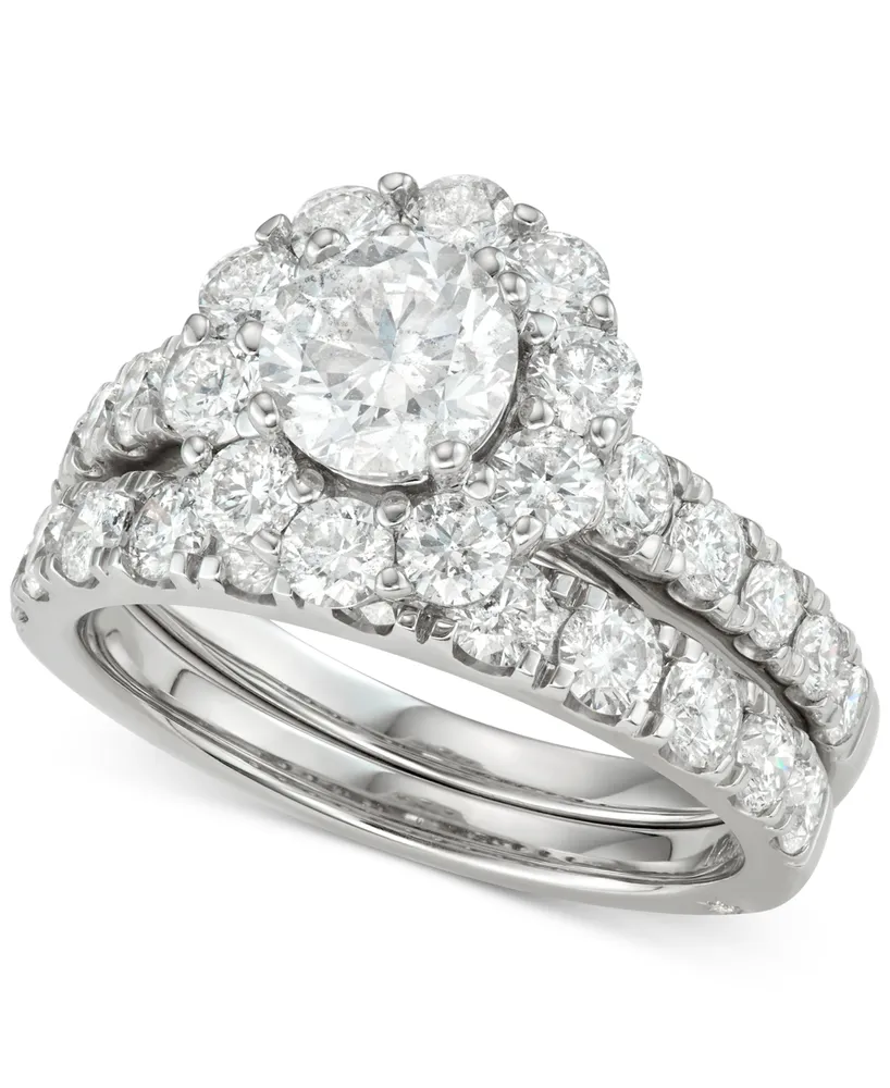 Certified Diamond Bridal Set (3 ct. t.w.) 18k White, Yellow and Rose Gold