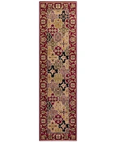 Kas Cambridge Panel 7325 Red 2'2" x 7'11" Runner Area Rug