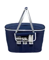 Picnic at Ascot Collapsible Picnic Basket Cooler - Equipped with Service For 4