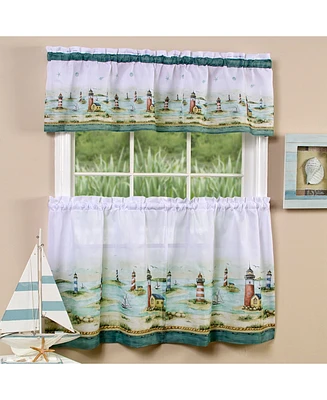 Achim Hamptons Tier & Valance Set, 58" x 24"