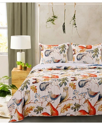 Greenland Home Fashions Willow 3-Pc. Quilt Set