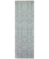 Bashian Carah Crh-108 Light Blue 2'6" x 8' Runner Area Rug