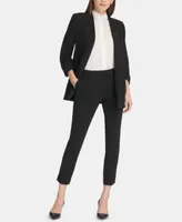 Dkny Open Front Jacket Slim Leg Ankle Pants