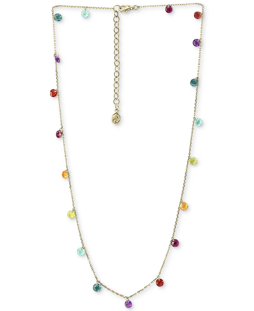 Effy Multi-Gemstone (6 ct. t.w.) Statement Necklace, 16" + 2" extender, in 14k Gold