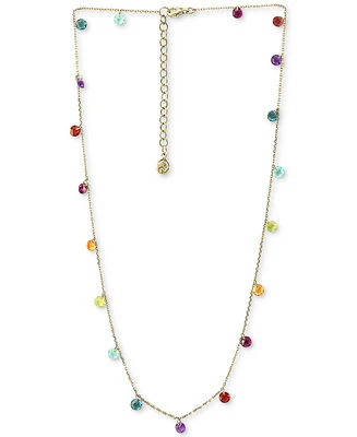 Effy Multi-Gemstone (6 ct. t.w.) Statement Necklace, 16" + 2" extender, in 14k Gold