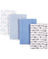 Hudson Baby Boys Plush Cotton Flannel Burp Cloth
