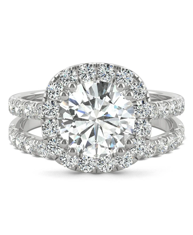 Moissanite Bridal Set (2-7/8 ct. t.w. Diamond Equivalent) 14k white gold