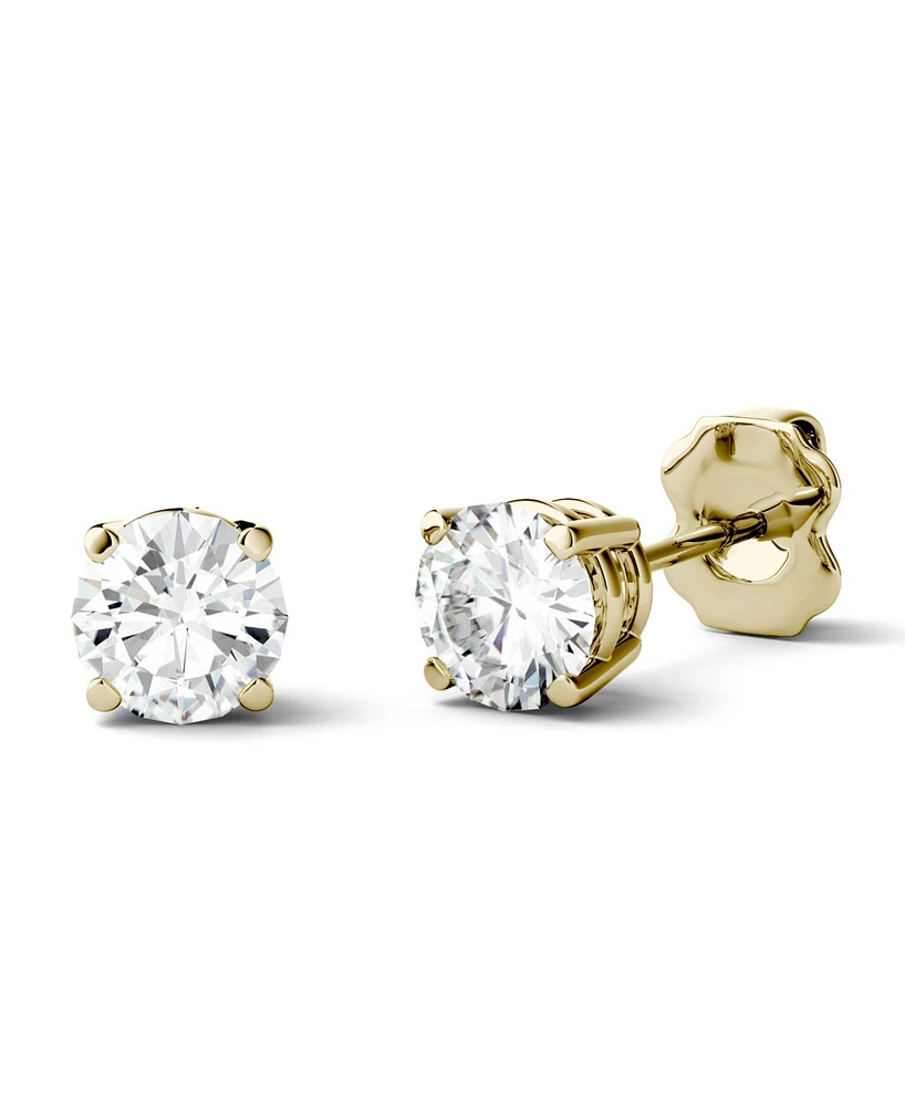 Moissanite Stud Earrings (1/2 ct. t.w. Diamond Equivalent) in 14k white or yellow gold