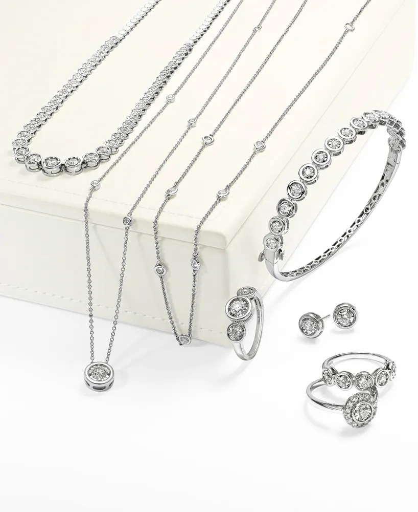 Effy Diamond Seven Station Necklace 16-18" (1/2 ct. t.w.) 14k White, Yellow or Rose Gold