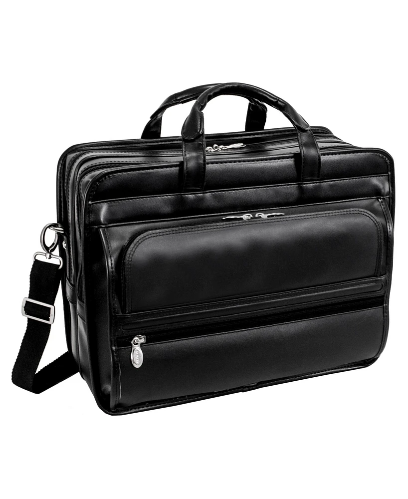 Mcklein Elston Checkpoint-Friendly Double Compartment Laptop Briefcase