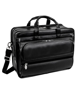 Mcklein Elston Checkpoint-Friendly Double Compartment Laptop Briefcase