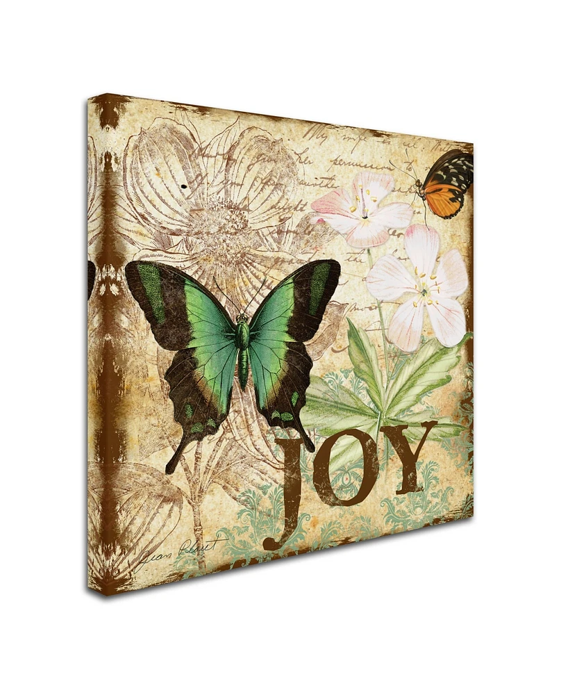 Jean Plout 'Butterflies 4' Canvas Art - 14" x 14" x 2"
