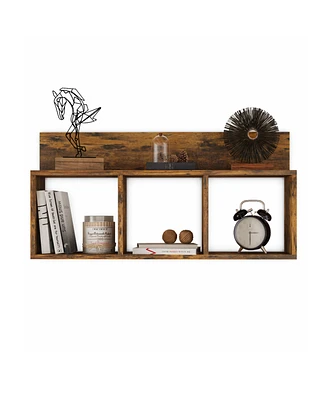 Danya B. Triple Cubed Shelf with Ledge - Wall Mount Cubie