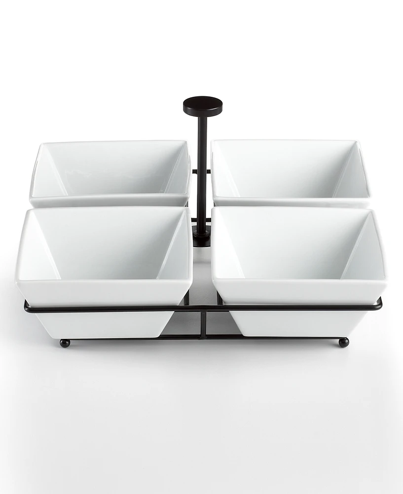 The Cellar Whiteware Serveware 4 Section Condiment Dish, Exclusively at Macy's