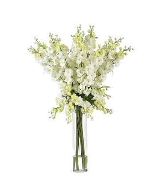 Nearly Natural Delphinium Silk Flower Arrangement