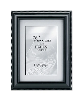Lawrence Frames Black Wood Picture Frame - Silver Bead Design