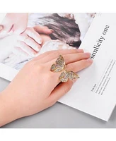 Noir Multi-Colored Cubic Zirconia Butterfly Wing Ring