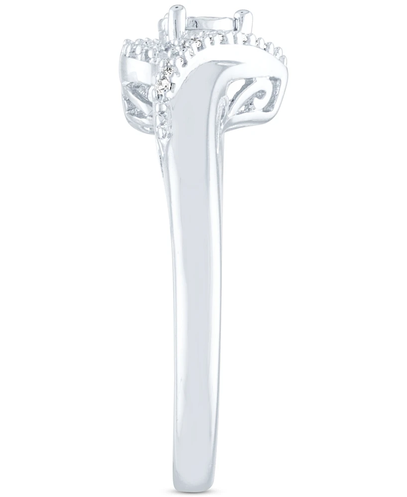 Diamond Heart Promise Ring (1/10 ct. t.w.) Sterling Silver