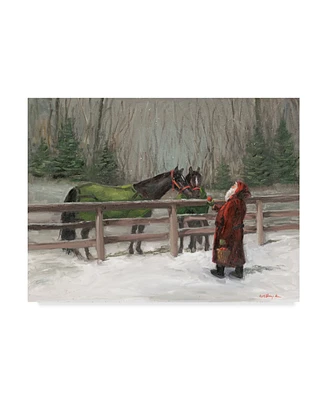 Mary Miller Veazie 'Santa With Horses' Canvas Art - 18" x 24"