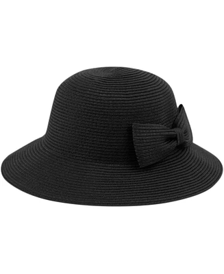 Angela & William Poly Braid Bucket Sun Hat with Ribbon