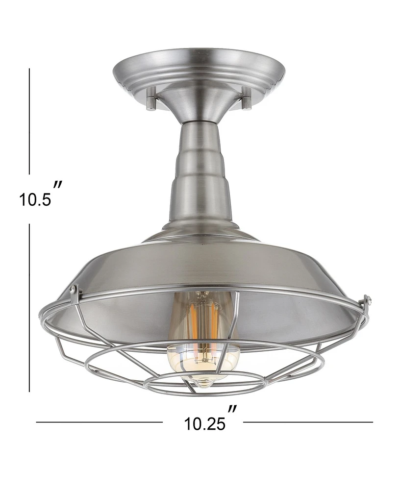 Jonathan Y Gabe 10.2" Metal Led Semi-Flush Mount
