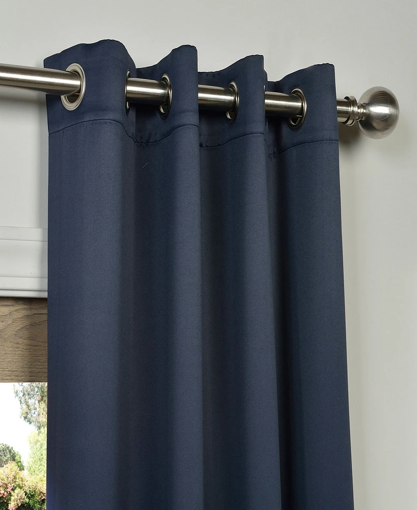 Half Price Drapes Navy Blue Grommet Room Darkening Curtain