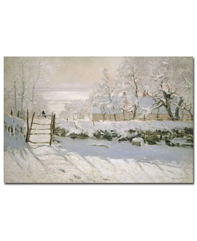 Claude Monet 'The Magpie, 1869' Canvas Art - 32" x 22"