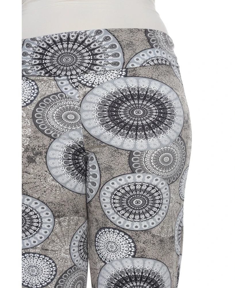 White Mark Plus Circle Print Palazzo Pants