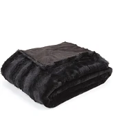 Cheer Collection Ultra Soft Faux Fur to Microplush Reversible Cozy Warm Throw, 50" x 60"