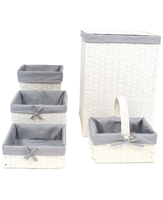 Redmon 5 Piece Hamper and Basket Set