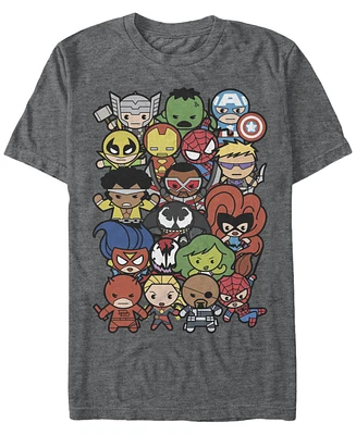 Marvel Men's Comic Collection Kawaii Dogpile Short Sleeve T-Shirt