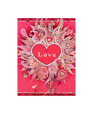 David Galchutt Love Pink Heart Canvas Art - 15.5" x 21"