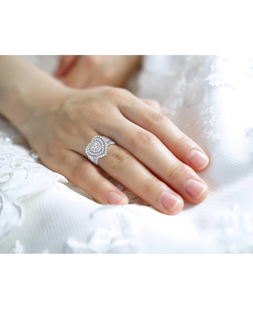 Diamond Heart Ring (1 ct. t.w.) 14k White or Rose Gold