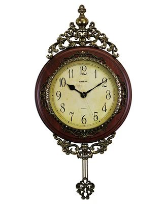 Three Star Wall Clock with Pendulum