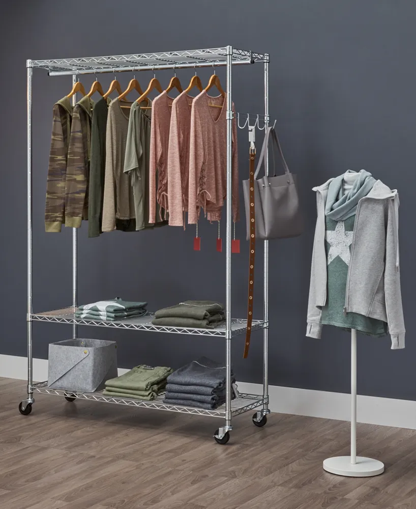 Trinity 3-Tier Rolling Garment Rack