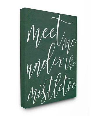 Stupell Industries Meet Me Under the Mistletoe Christmas Cavnas Wall Art, 16" x 20"