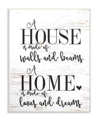 Stupell Industries Home Loves and Dreams Wall Plaque Art, 10" x 15"