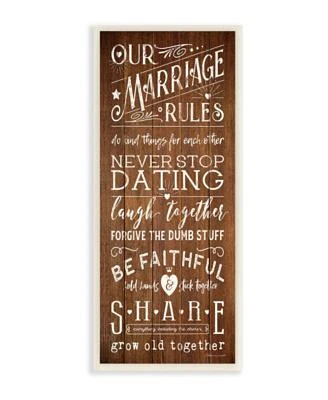 Stupell Industries Our Marriage Rules Wall Art Collection