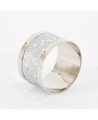 Saro Lifestyle Sparkling Design Napkin Ring, Set of 4