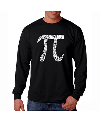 La Pop Art Men's Word Long Sleeve T-Shirt - 100 Digits of Pi