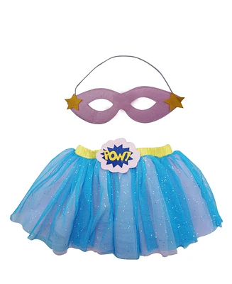 Popatu Baby Girl Supergirl Tutu and Eyecover Dress-Up Set