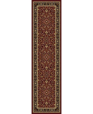 Closeout! Km Home 1318/1533/Burgundy Navelli Red 2'2" x 8' Runner Rug