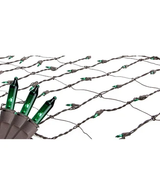 Northlight 2' x 8' Green Mini Tree Trunk Wrap Christmas Net Lights - Brown Wire