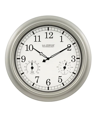 La Crosse Technology Wt-3181PL-q 18" Indoor or Outdoor Classic Quartz Plastic Analog Wall Clock