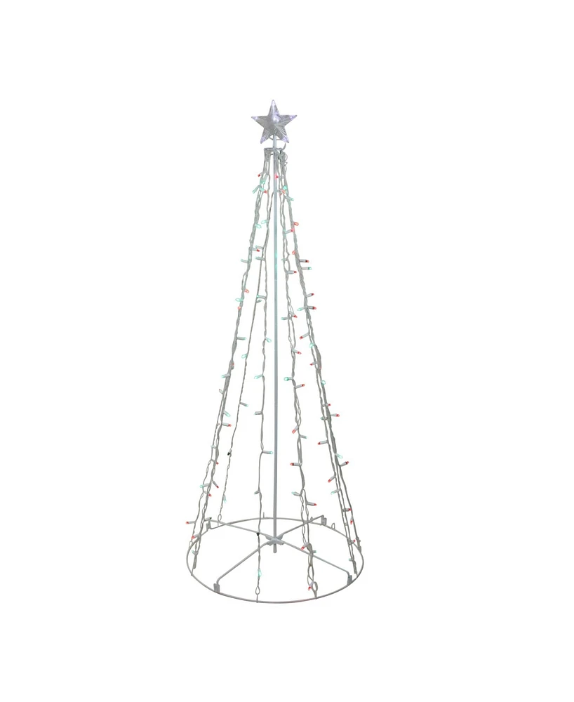Northlight 5' Red and Green Led Lighted Twinkling Christmas Tree Outdoor Decoration