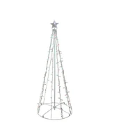 Northlight 5' Red and Green Led Lighted Twinkling Christmas Tree Outdoor Decoration